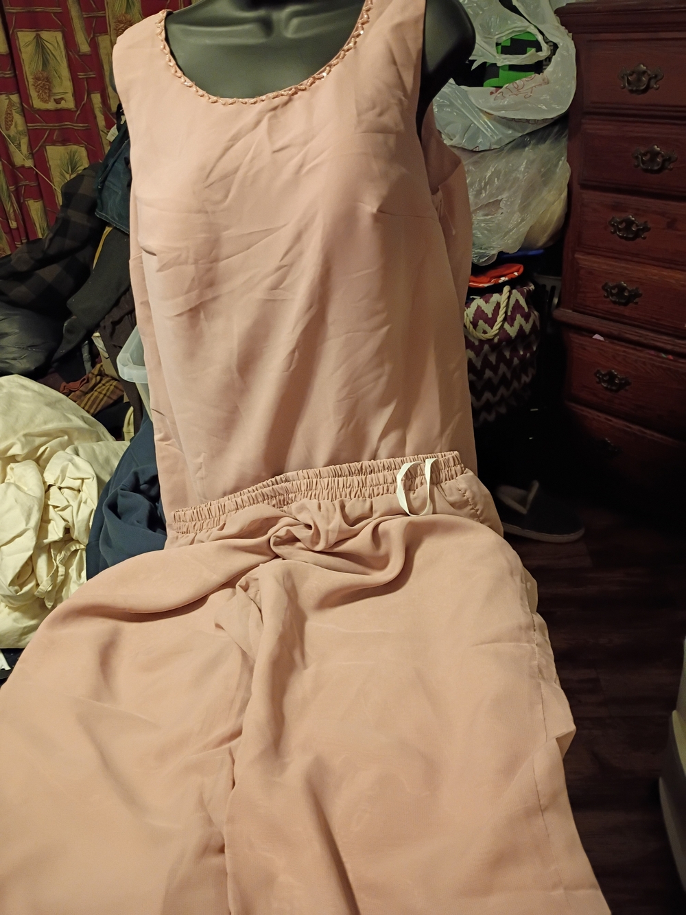 Women's Blush Pink - Elegant Casual 3pc Outfit Elegant. Pants,Top, Jacket.